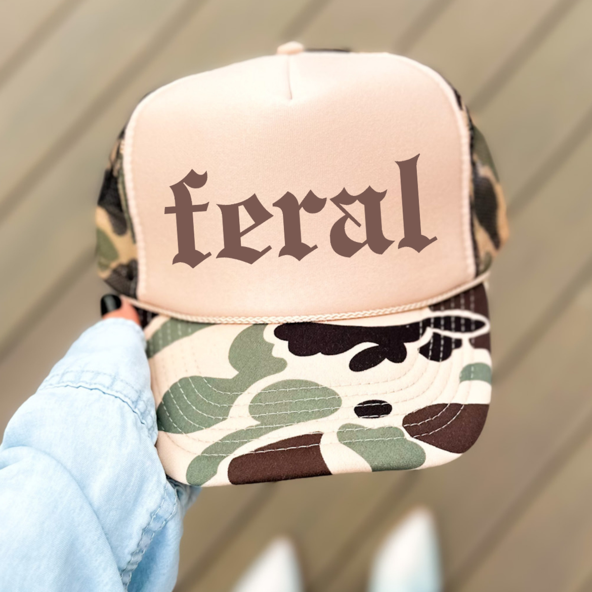 Feral Funny Classic Foam Camo Trucker Hat