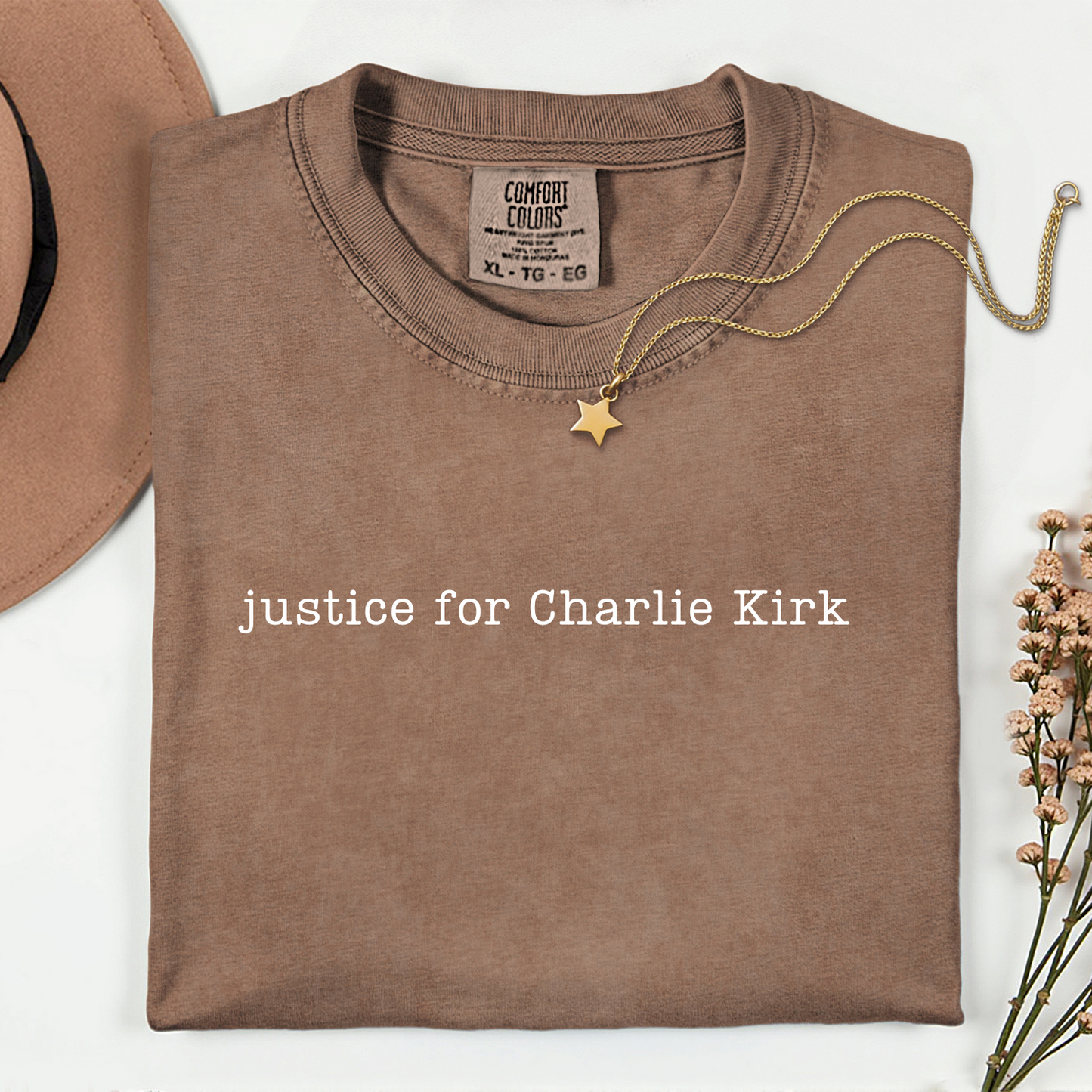 Justice for Charlie Kirk Comfort Colors T-Shirt