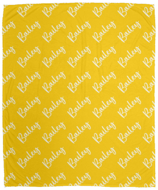 Personalized SnugglePlush™ Fleece Name Blanket - Brush Script