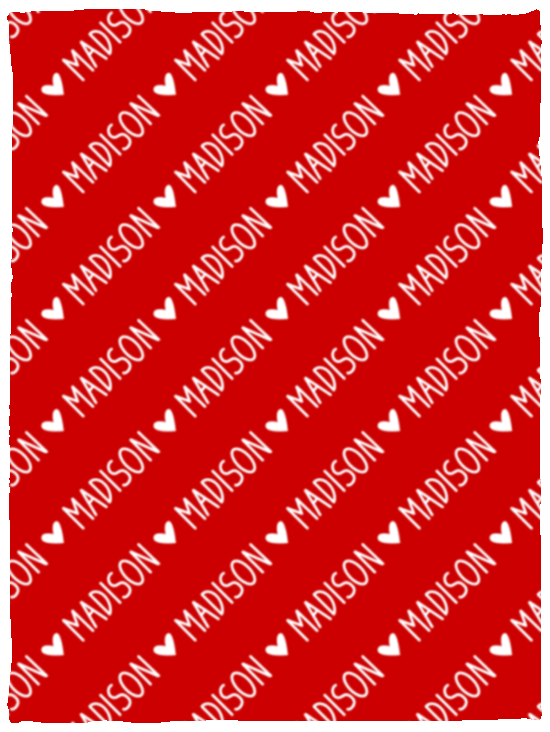 Personalized SnugglePlush™ Fleece Name Blanket - Handwritten Heart Font