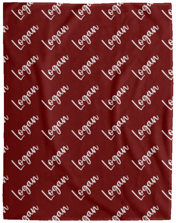 Personalized SnugglePlush™ Fleece Name Blanket - Brush Script