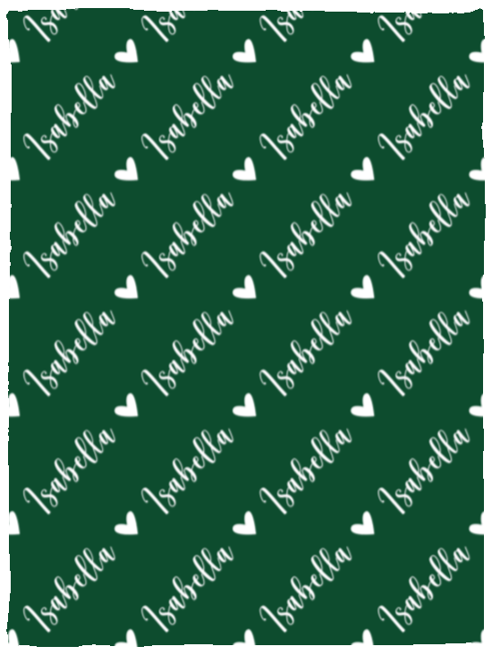 Personalized SnugglePlush™ Fleece Name Blanket - Script Heart Font