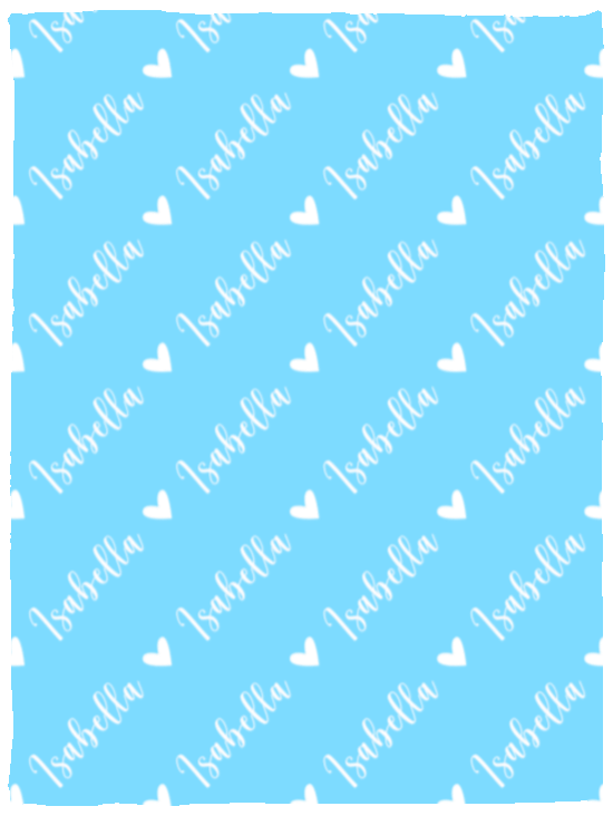 Personalized SnugglePlush™ Fleece Name Blanket - Script Heart Font
