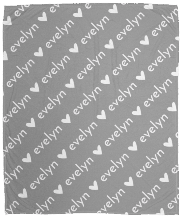 Personalized SnugglePlush™ Fleece Name Blanket - Sans Heart Font