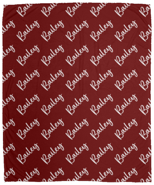 Personalized SnugglePlush™ Fleece Name Blanket - Brush Script