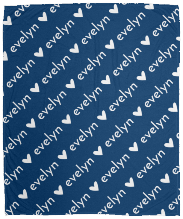 Personalized SnugglePlush™ Fleece Name Blanket - Sans Heart Font