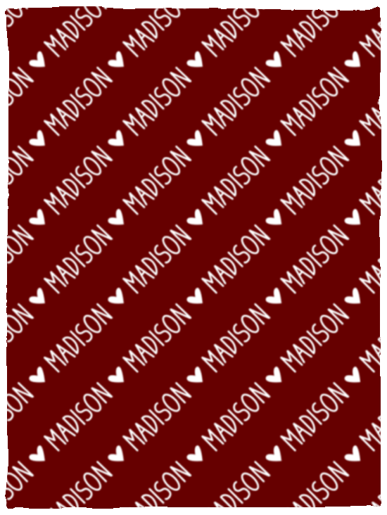 Personalized SnugglePlush™ Fleece Name Blanket - Handwritten Heart Font