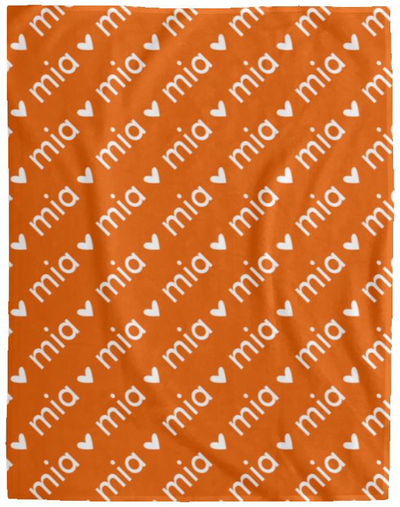 Personalized SnugglePlush™ Fleece Name Blanket - Sans Heart Font