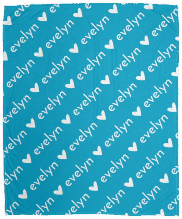 Personalized SnugglePlush™ Fleece Name Blanket - Sans Heart Font