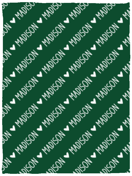 Personalized SnugglePlush™ Fleece Name Blanket - Handwritten Heart Font