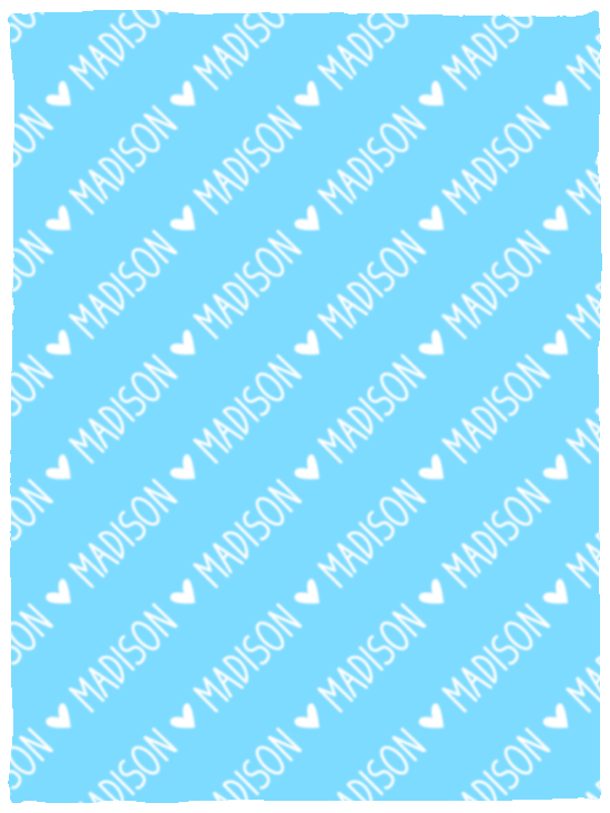 Personalized SnugglePlush™ Fleece Name Blanket - Handwritten Heart Font