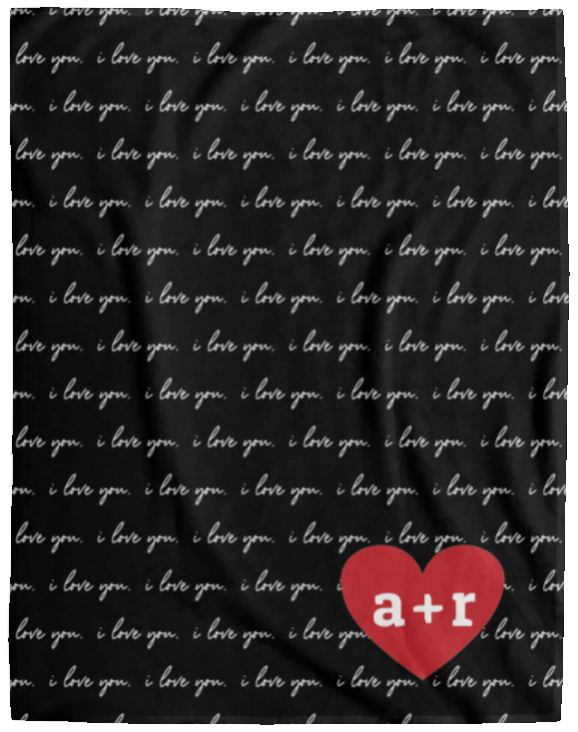 Personalized Love Letters Initial Heart Blanket