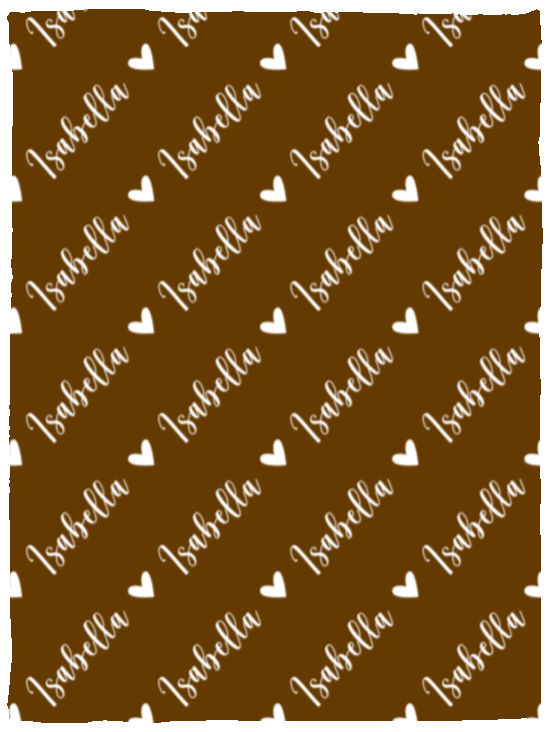 Personalized SnugglePlush™ Fleece Name Blanket - Script Heart Font