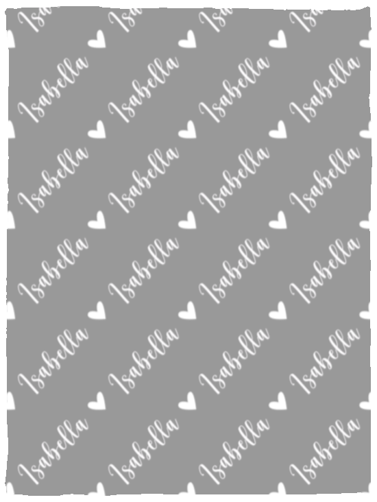 Personalized SnugglePlush™ Fleece Name Blanket - Script Heart Font