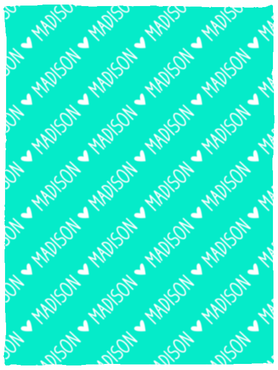 Personalized SnugglePlush™ Fleece Name Blanket - Handwritten Heart Font
