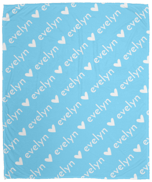 Personalized SnugglePlush™ Fleece Name Blanket - Sans Heart Font
