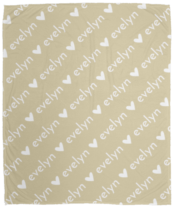 Personalized SnugglePlush™ Fleece Name Blanket - Sans Heart Font