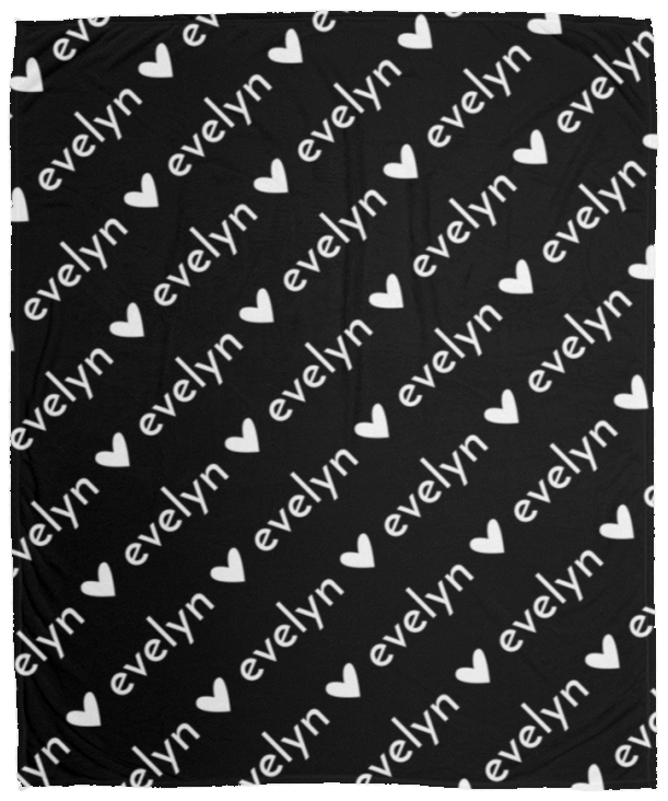 Personalized SnugglePlush™ Fleece Name Blanket - Sans Heart Font