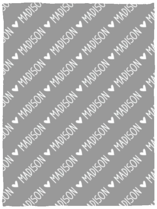 Personalized SnugglePlush™ Fleece Name Blanket - Handwritten Heart Font