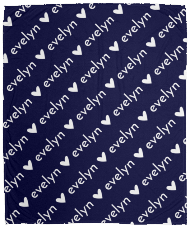 Personalized SnugglePlush™ Fleece Name Blanket - Sans Heart Font