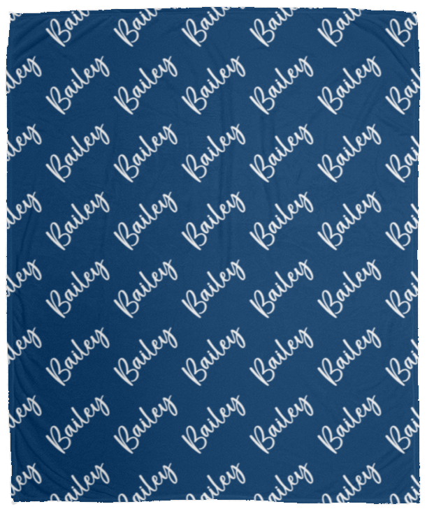 Personalized SnugglePlush™ Fleece Name Blanket - Brush Script