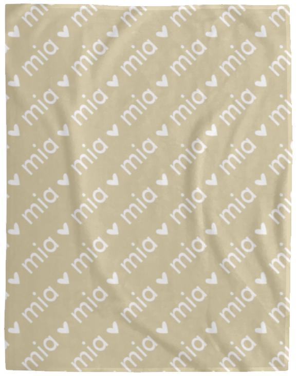 Personalized SnugglePlush™ Fleece Name Blanket - Sans Heart Font