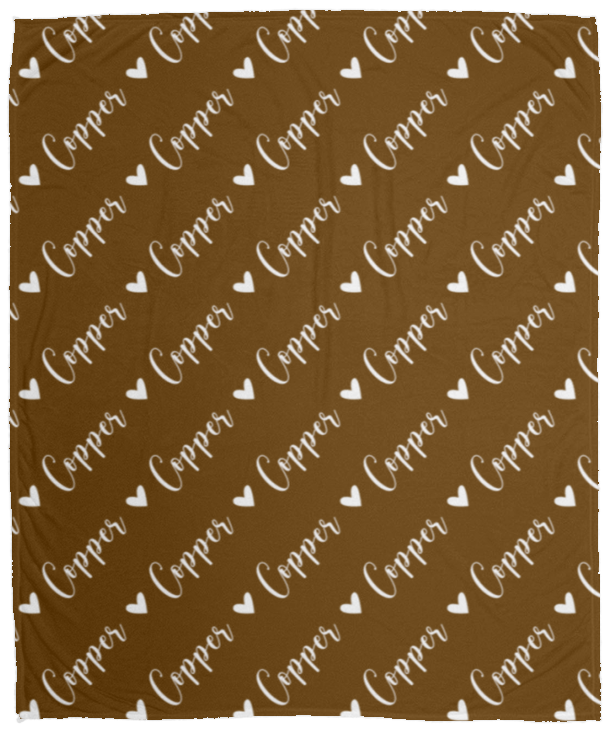 Personalized SnugglePlush™ Fleece Name Blanket - Script Heart Font