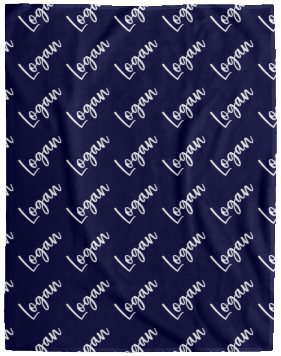 Personalized SnugglePlush™ Fleece Name Blanket - Brush Script