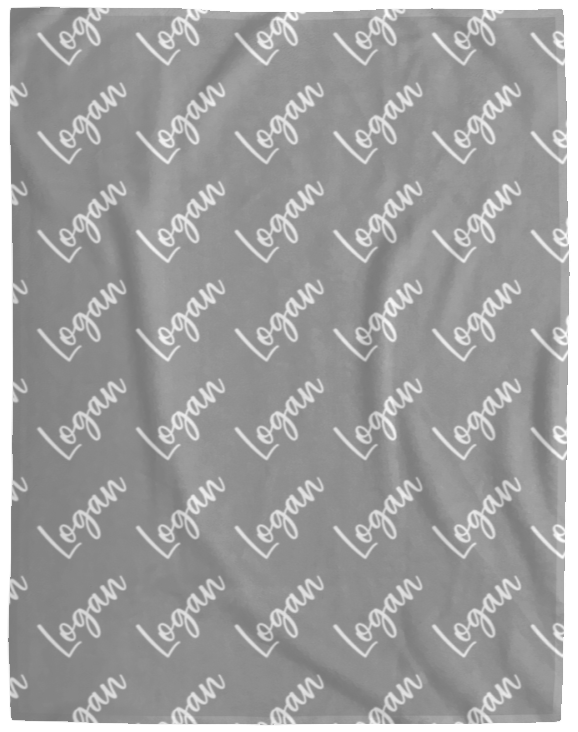 Personalized SnugglePlush™ Fleece Name Blanket - Brush Script