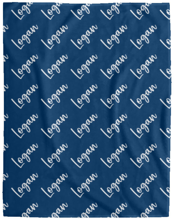 Personalized SnugglePlush™ Fleece Name Blanket - Brush Script