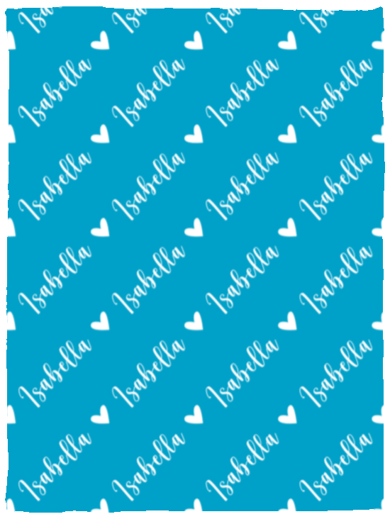 Personalized SnugglePlush™ Fleece Name Blanket - Script Heart Font