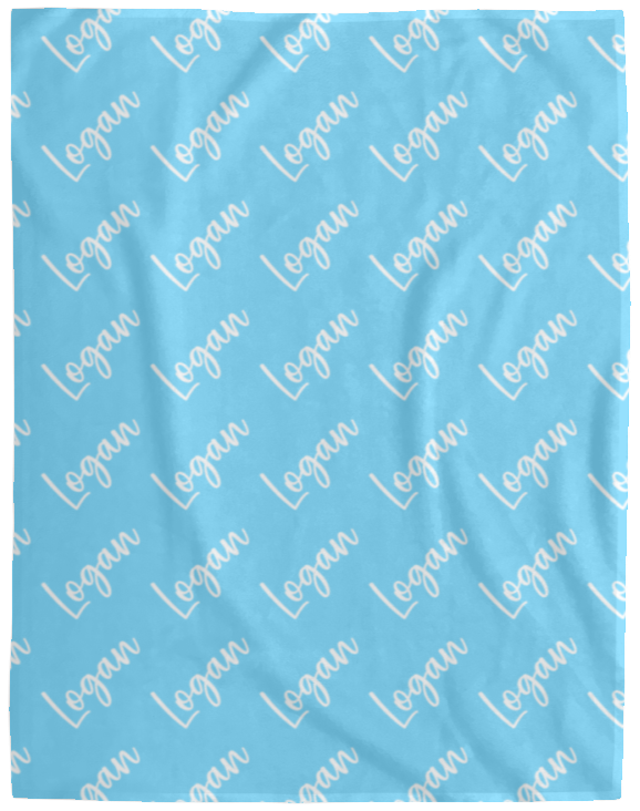 Personalized SnugglePlush™ Fleece Name Blanket - Brush Script