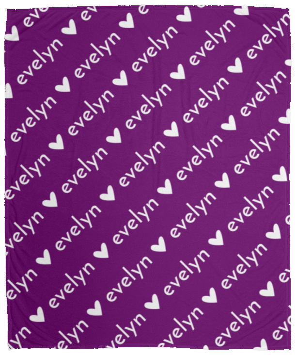 Personalized SnugglePlush™ Fleece Name Blanket - Sans Heart Font