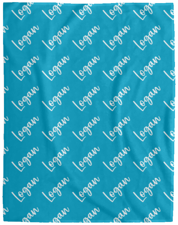 Personalized SnugglePlush™ Fleece Name Blanket - Brush Script