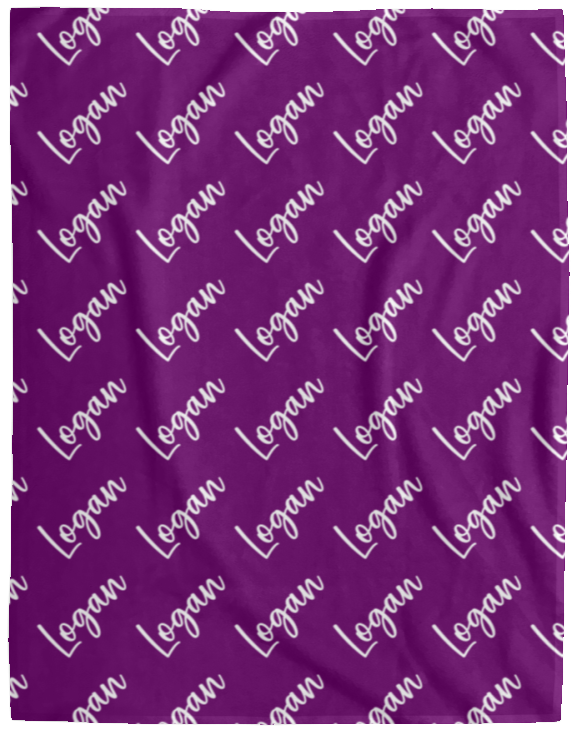 Personalized SnugglePlush™ Fleece Name Blanket - Brush Script