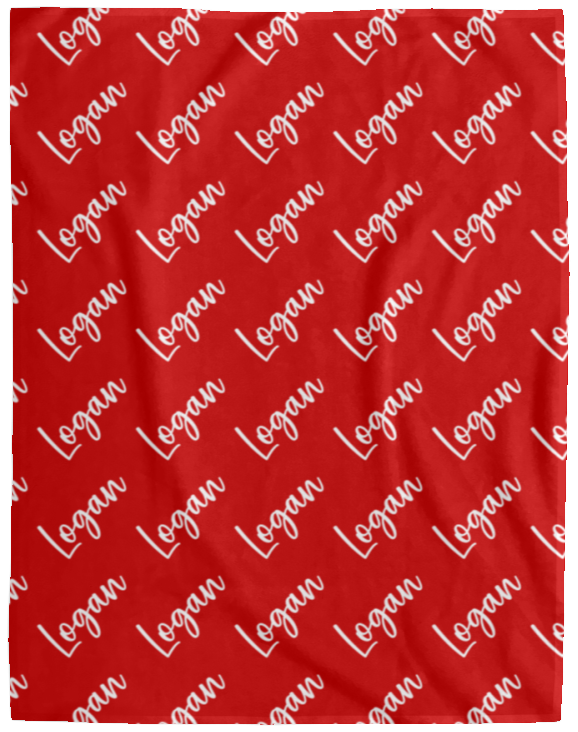 Personalized SnugglePlush™ Fleece Name Blanket - Brush Script
