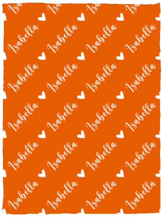 Personalized SnugglePlush™ Fleece Name Blanket - Script Heart Font