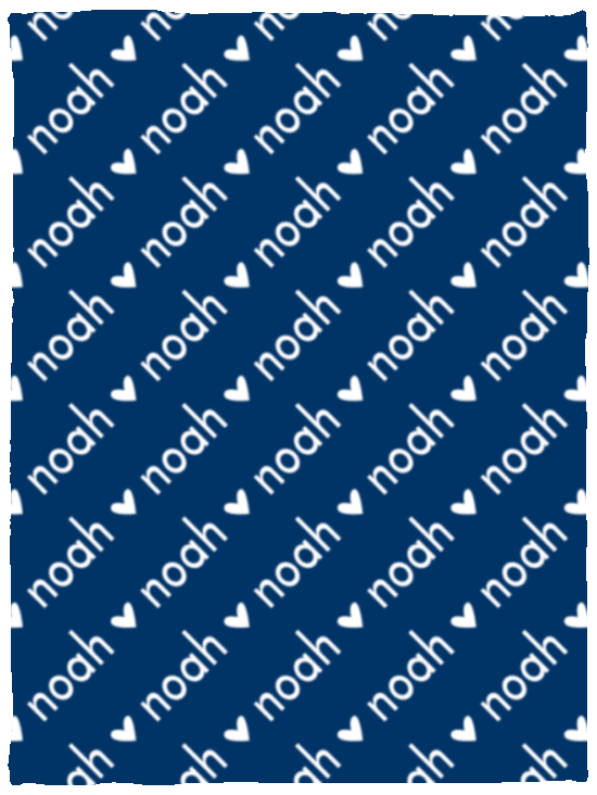 Personalized SnugglePlush™ Fleece Name Blanket - Sans Heart Font