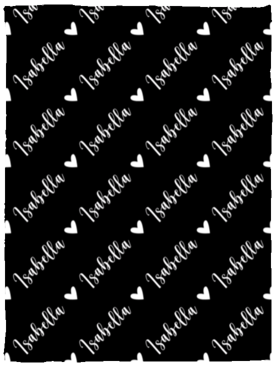 Personalized SnugglePlush™ Fleece Name Blanket - Script Heart Font