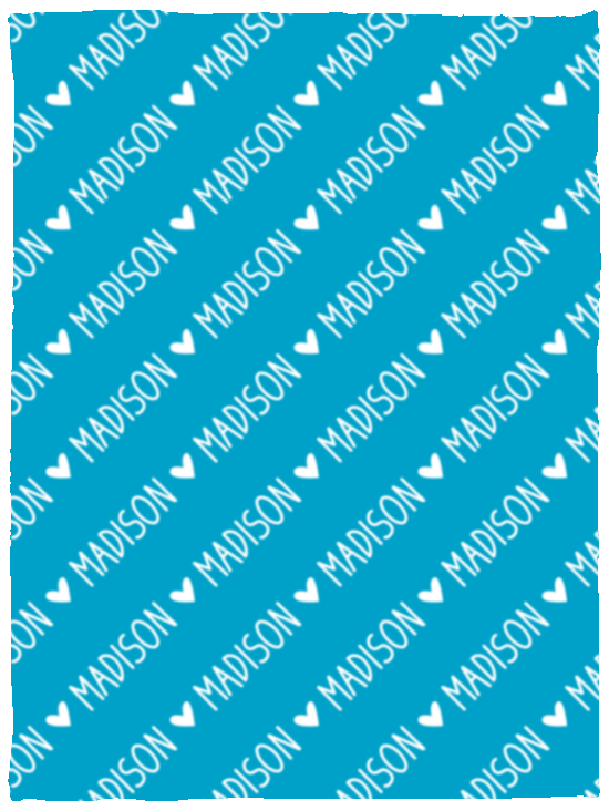Personalized SnugglePlush™ Fleece Name Blanket - Handwritten Heart Font