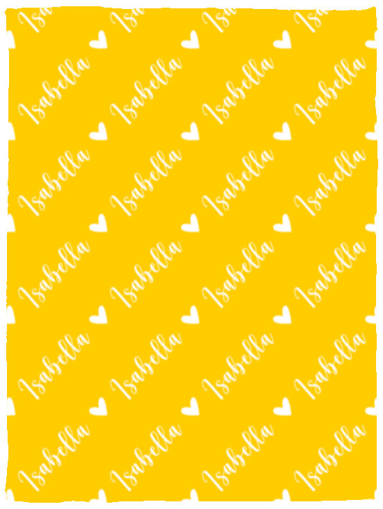 Personalized SnugglePlush™ Fleece Name Blanket - Script Heart Font
