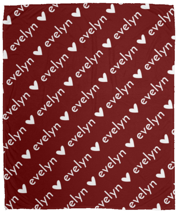 Personalized SnugglePlush™ Fleece Name Blanket - Sans Heart Font