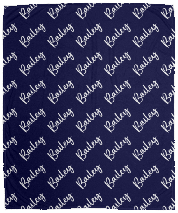 Personalized SnugglePlush™ Fleece Name Blanket - Brush Script