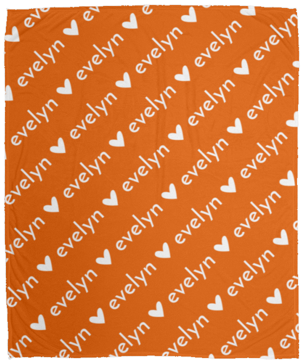 Personalized SnugglePlush™ Fleece Name Blanket - Sans Heart Font