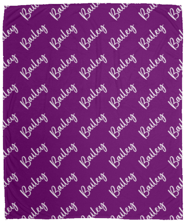 Personalized SnugglePlush™ Fleece Name Blanket - Brush Script