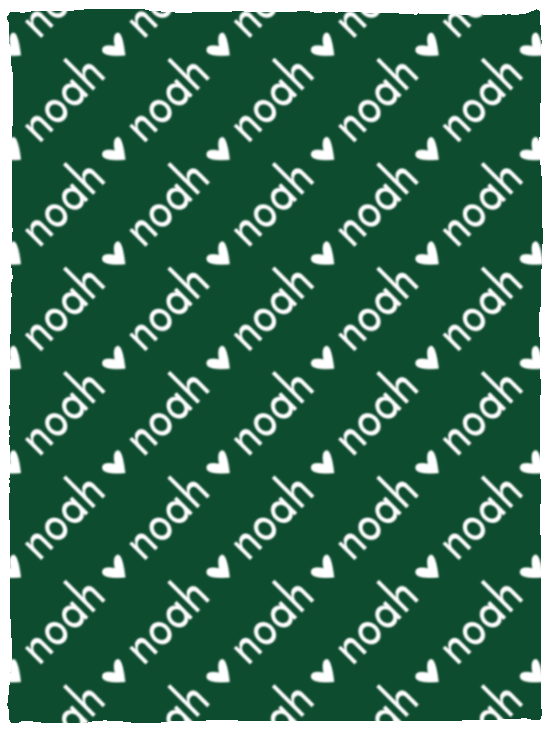 Personalized SnugglePlush™ Fleece Name Blanket - Sans Heart Font
