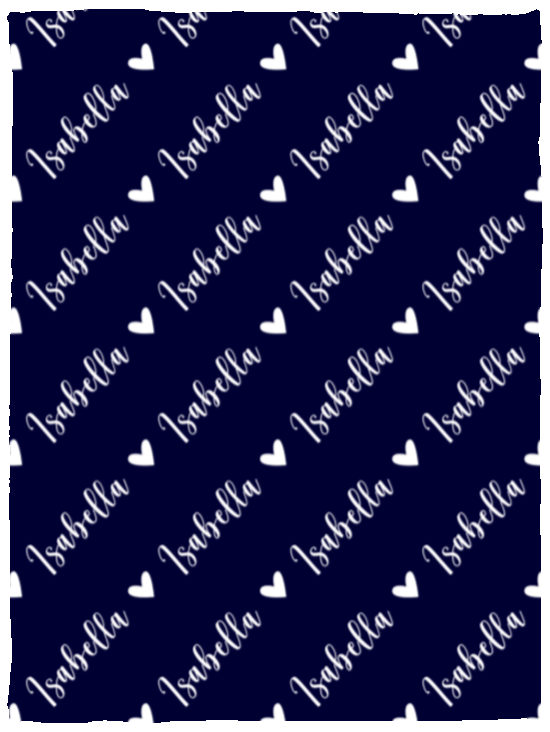 Personalized SnugglePlush™ Fleece Name Blanket - Script Heart Font