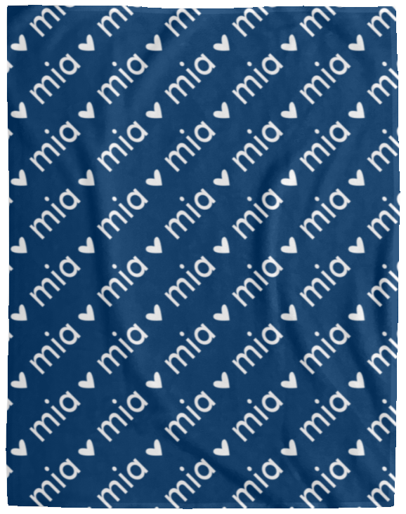 Personalized SnugglePlush™ Fleece Name Blanket - Sans Heart Font