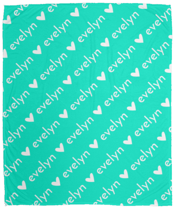 Personalized SnugglePlush™ Fleece Name Blanket - Sans Heart Font