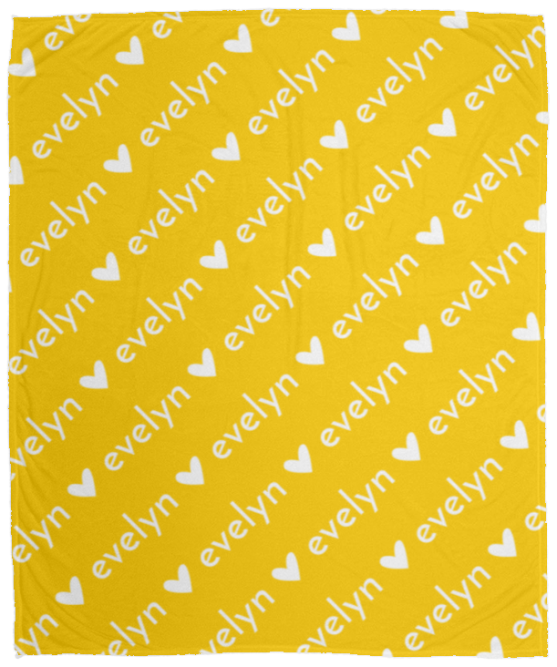 Personalized SnugglePlush™ Fleece Name Blanket - Sans Heart Font